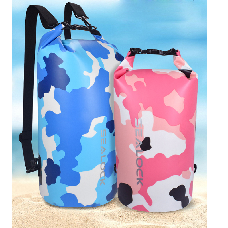 حقيبة ظهر Sealock Camo الجافة العائمة المقاومة للماء